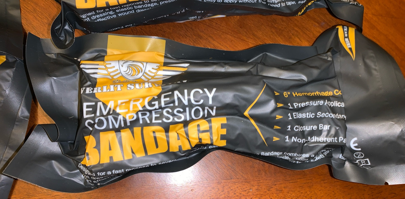 Everlit Survival Emergency Compression Bandage~Vacuum Sealed~LOT OF 6