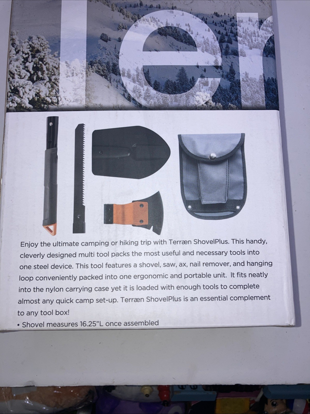 4 in 1 Emergency Backpacking Camping Hiking Shovel Ax Saw Nail Remover Gear NOB