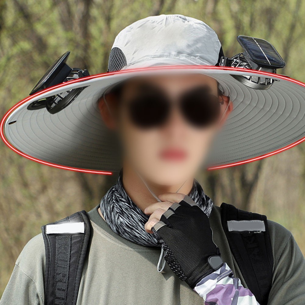 Portable Solar Charging Fan for Hats Ideal for Hot Weather and Outdoor Use