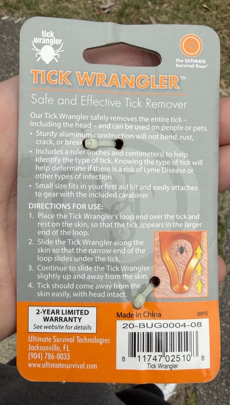 Ust Tick Remover Tool Ultimate Survival Technologies Tick Wrangler.. New