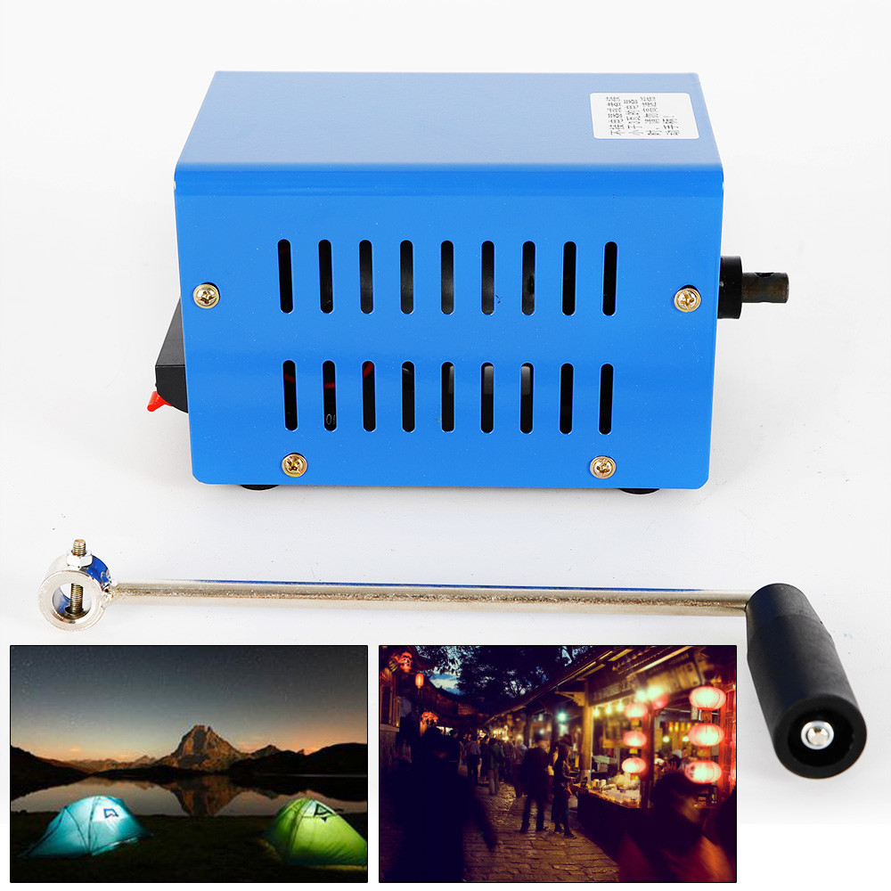 Hand Crank Generator Camping Emergency Survival Power Supply Charger USB 20W