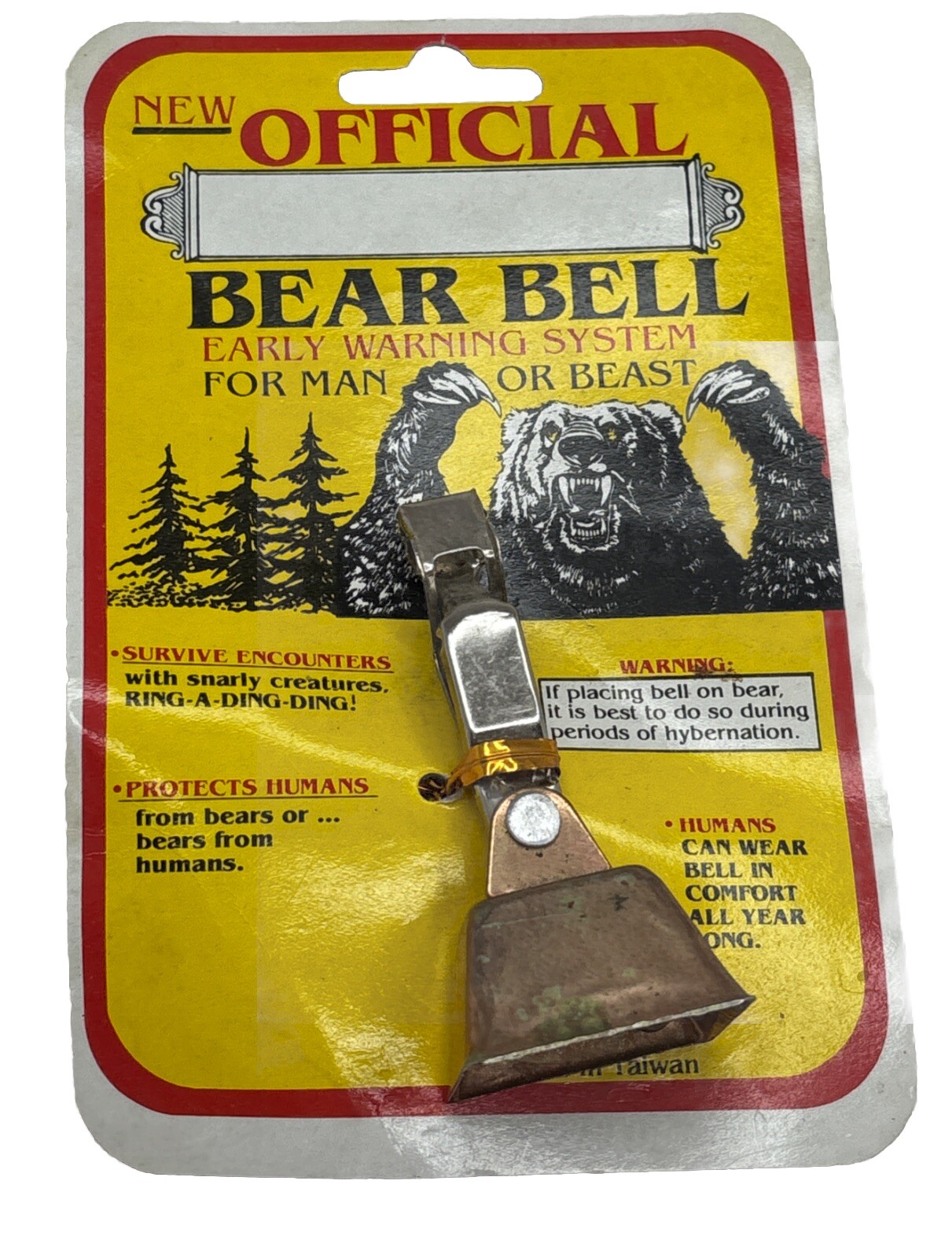 Vintage Official Bear Bell Warning Bell Taiwan