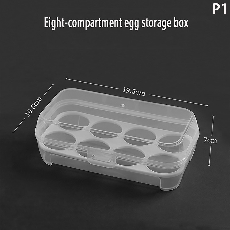 Egg Box 3/4/8 Grids Egg Holder Container For Outdoor Camping Picnic Eggs Box