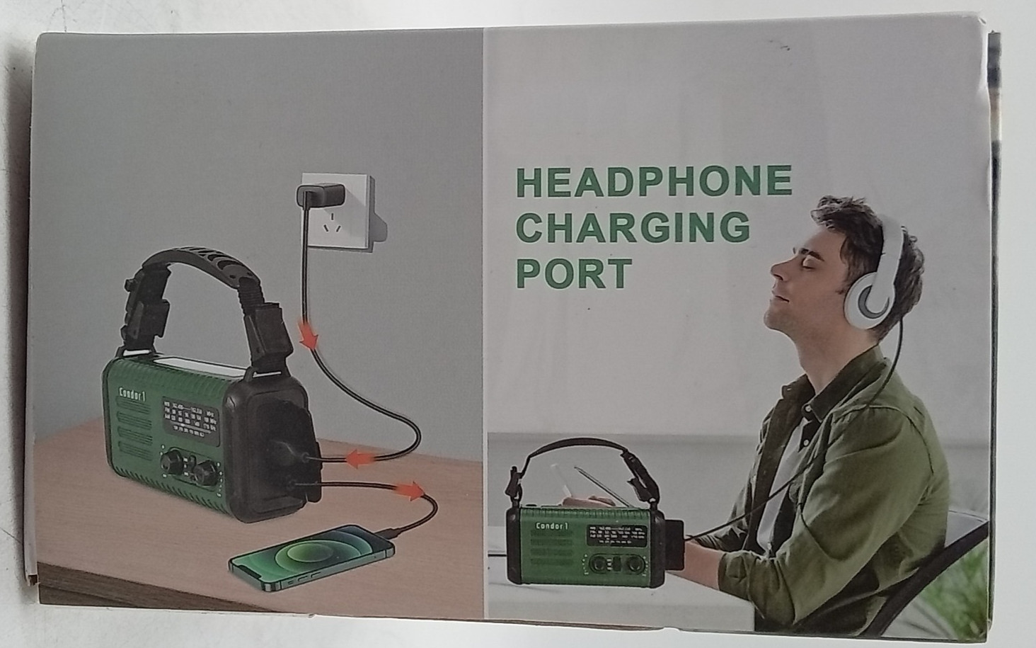 20000mAh/ 74000mWh Hand Crank Emergency Radio AM/FM/NOAA Weather