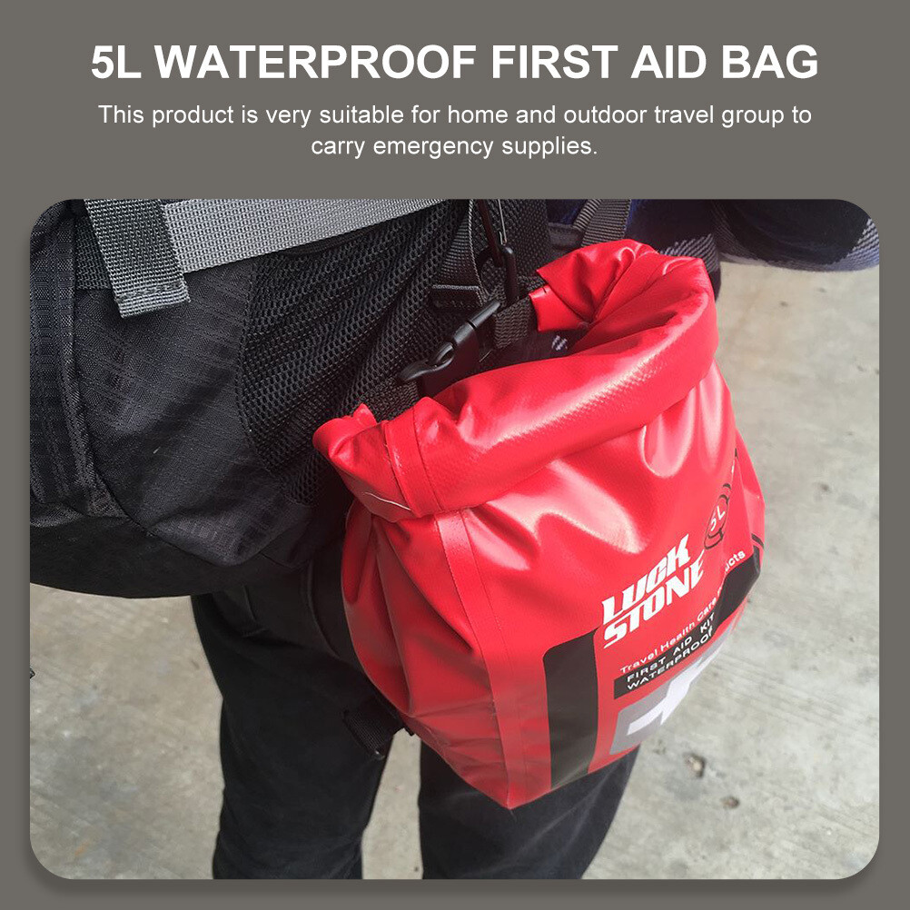5L Waterproof First Aid Bag Emergency Kits Empty Travel Dry Bag Rafting Camping