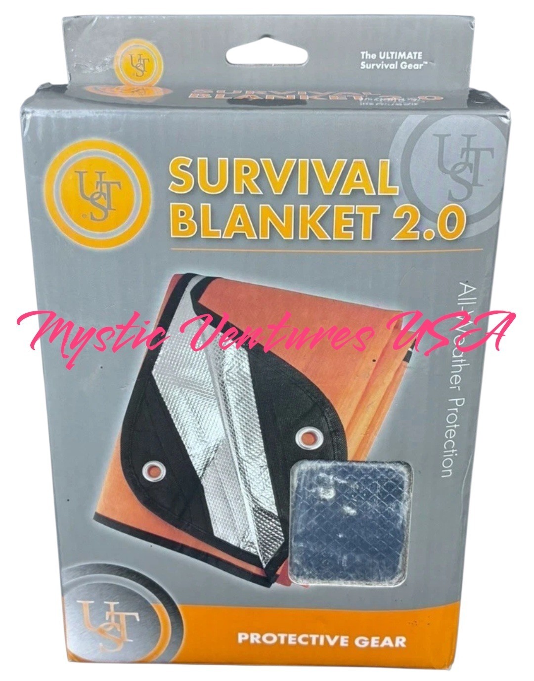 UST Survival Blanket 2.0 Lightweight Weather Protection 83″x59″ Heavy Duty SHTF