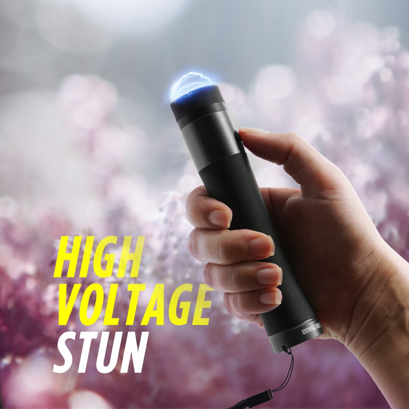 Stun Gun Ivy with Flashlight | 110 Lumen Rubberized Grip