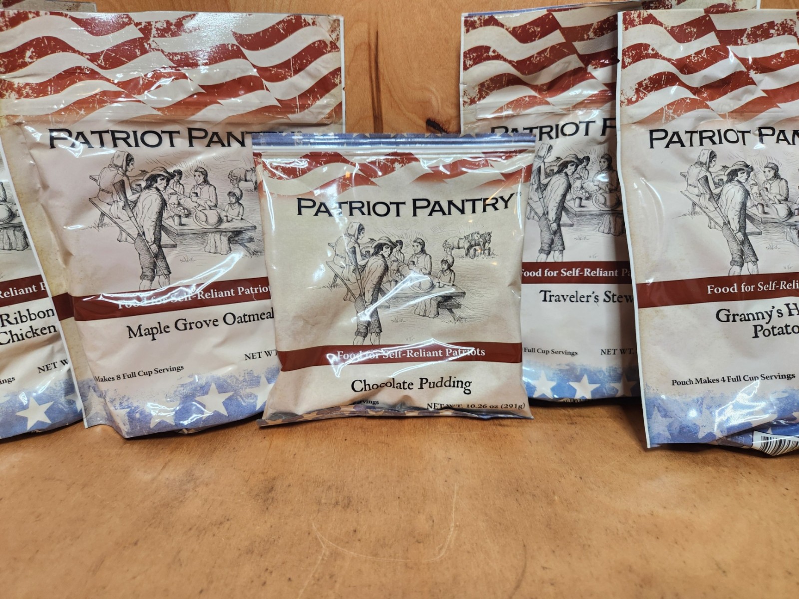 Set of 5 Patriot Pantry Emergency Food Stores