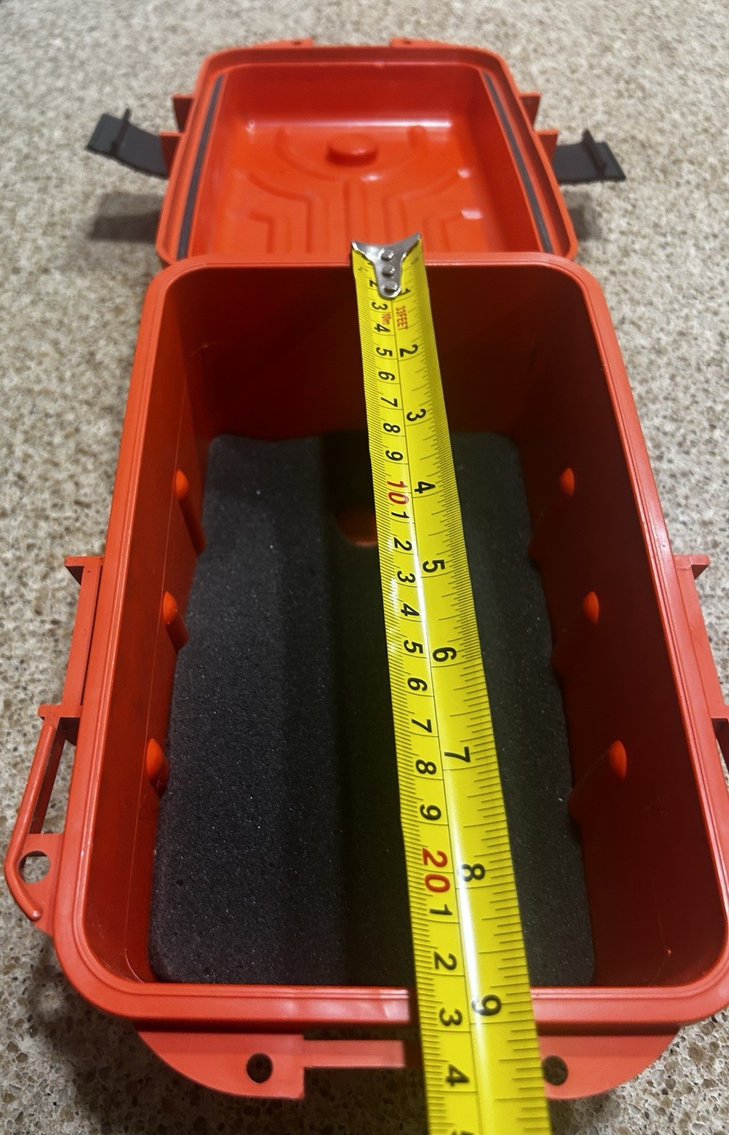 Survivor Dry Box Orange with O-Ring Seal Built in Compass Travel Camping Fishing