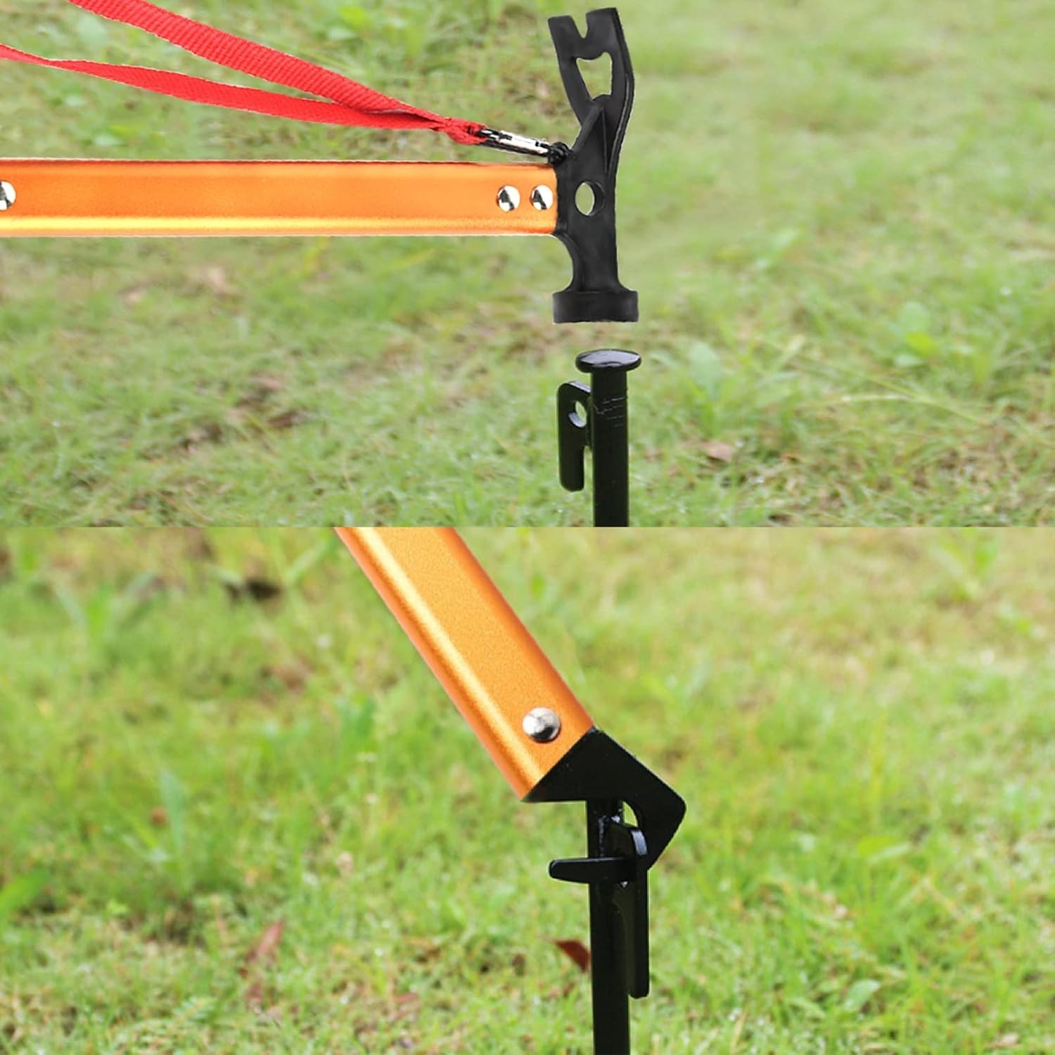 Carbon Steel Aluminum Camping Hammer, 12″ Small Lightweight Orange