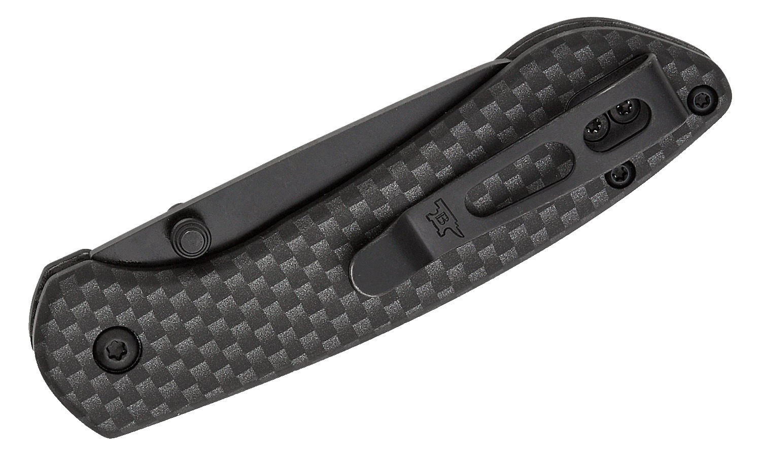 Folding Knife Button Lock Carbon Fiber Handle Buck 743 Mini Sovereign NEW
