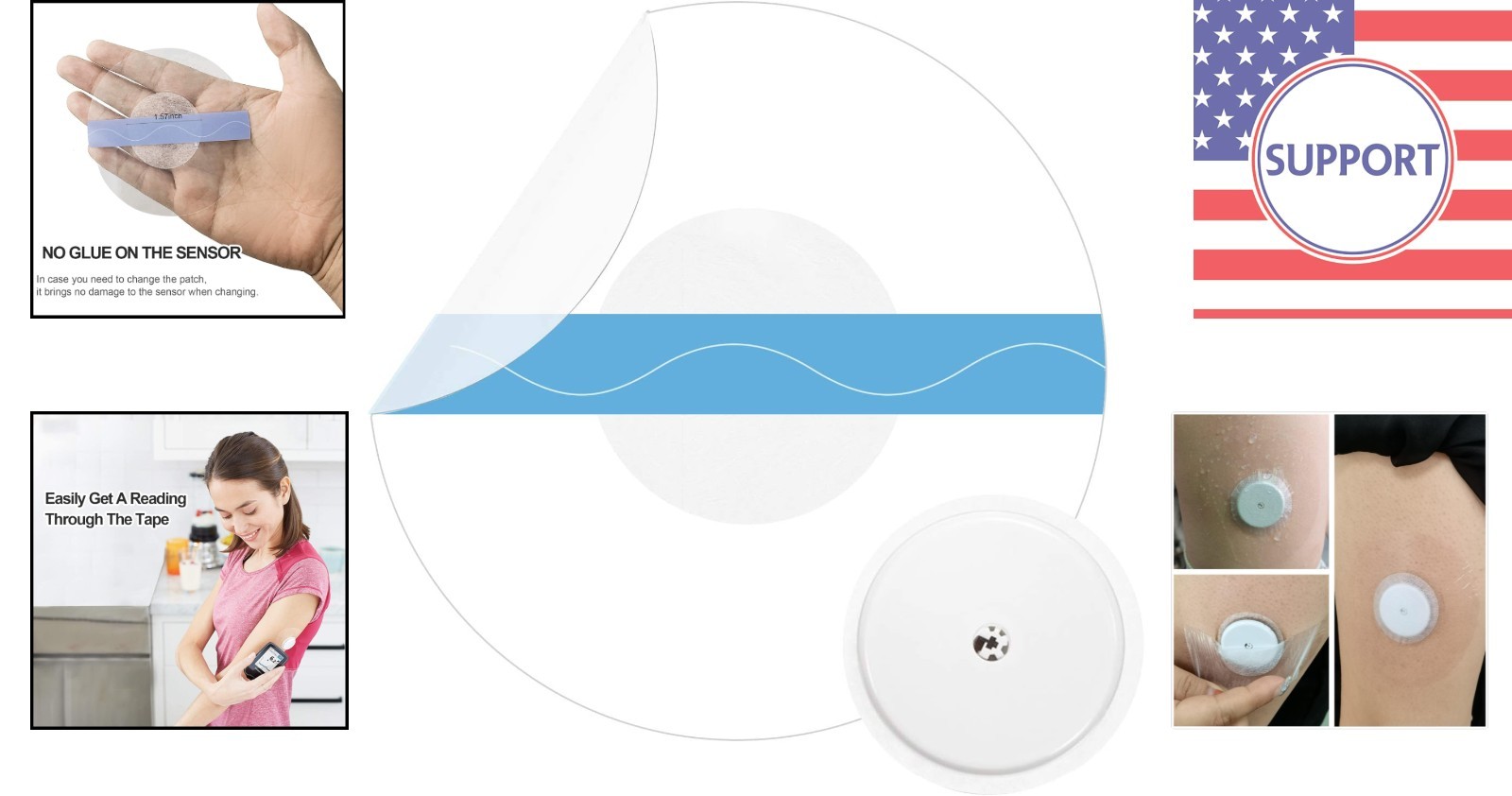 40 Pack Libre Sensor Covers – Waterproof, Breathable & Hypoallergenic Adhesive