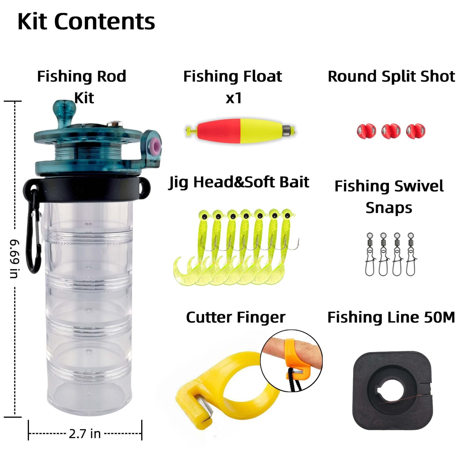 Pocket All-in-One Fishing Rod Small Pen Fishing Pole for Camping Bushcraft Su…