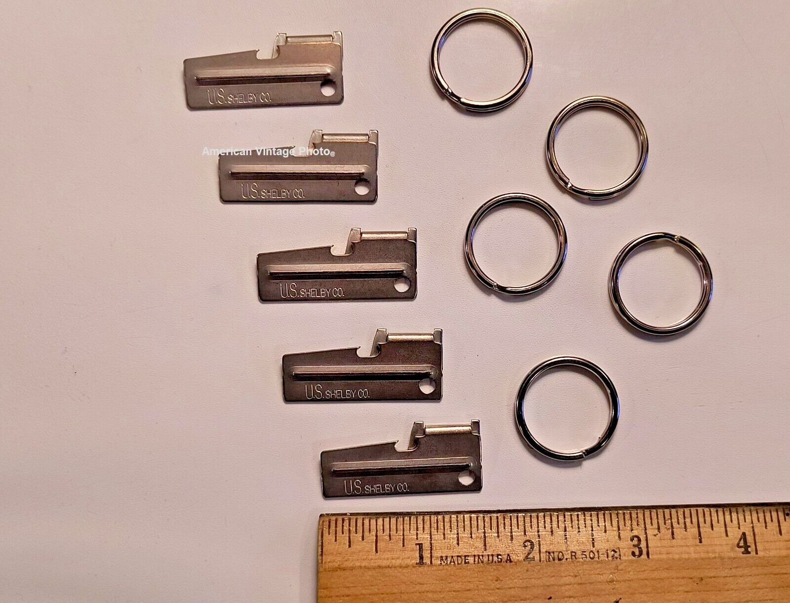 5 P-38 Can Opener Shelby US+ Key Rings f Mess Kit Camping Survival Military USMC