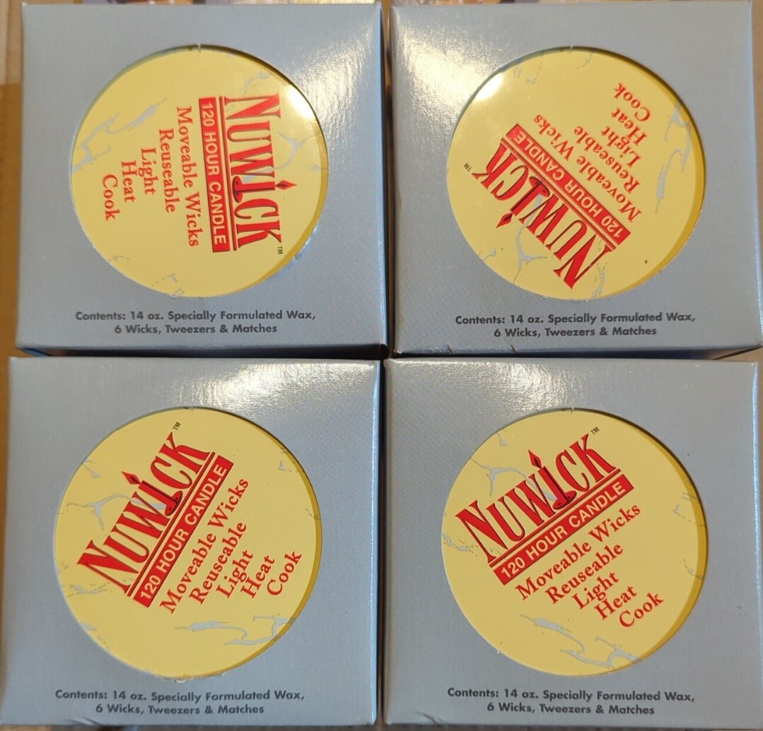 10x LOT- Nuwick 120 Hour Emergency 14 oz Candle Survival Gear *NEW in Box* fr/sh