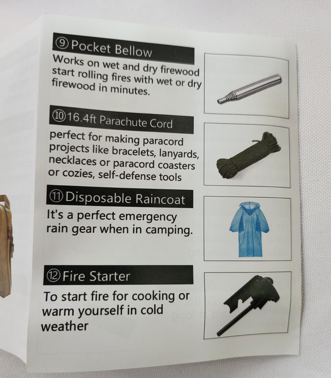 Emergency Survival Kit First Aid Bug out Military Prepper Kit Black Pouch 235Pcs