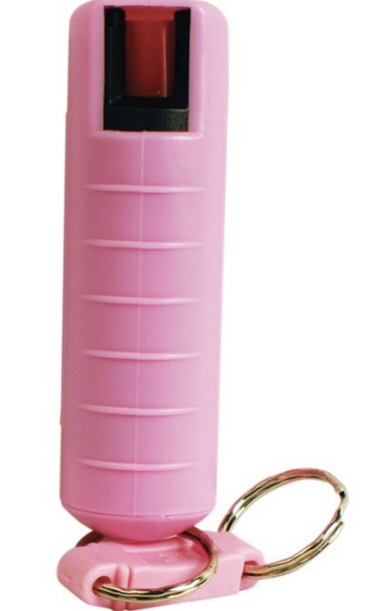 MINI Rechargeable Flashlight Stun Gun Pepper Spray Combo Women Self Defense