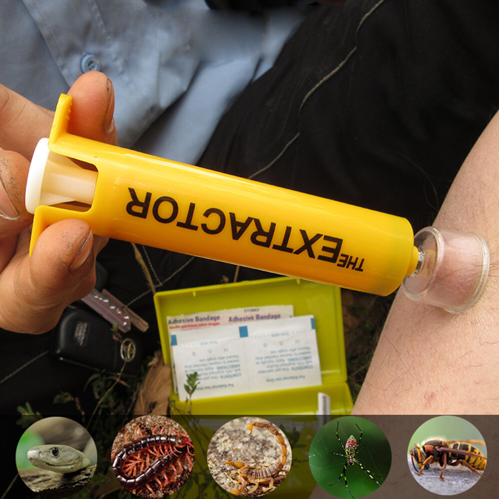 Insect Sting&Snake Bite Yellow Extractor Suction Kit – First Aid Tool for Hiking