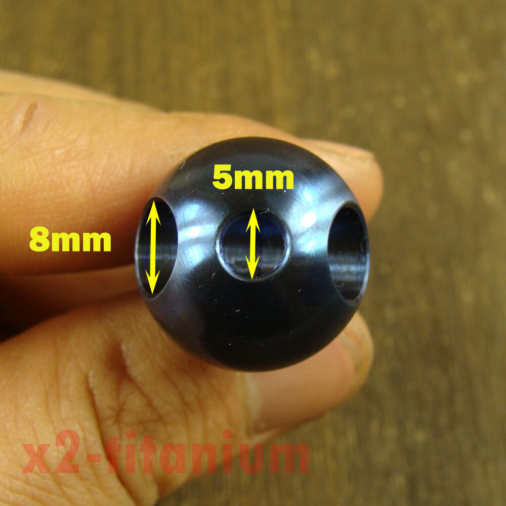 Titanium Blue Waterproof Capsule pill Bottle + Lanyard bead outdoor EDC XH704