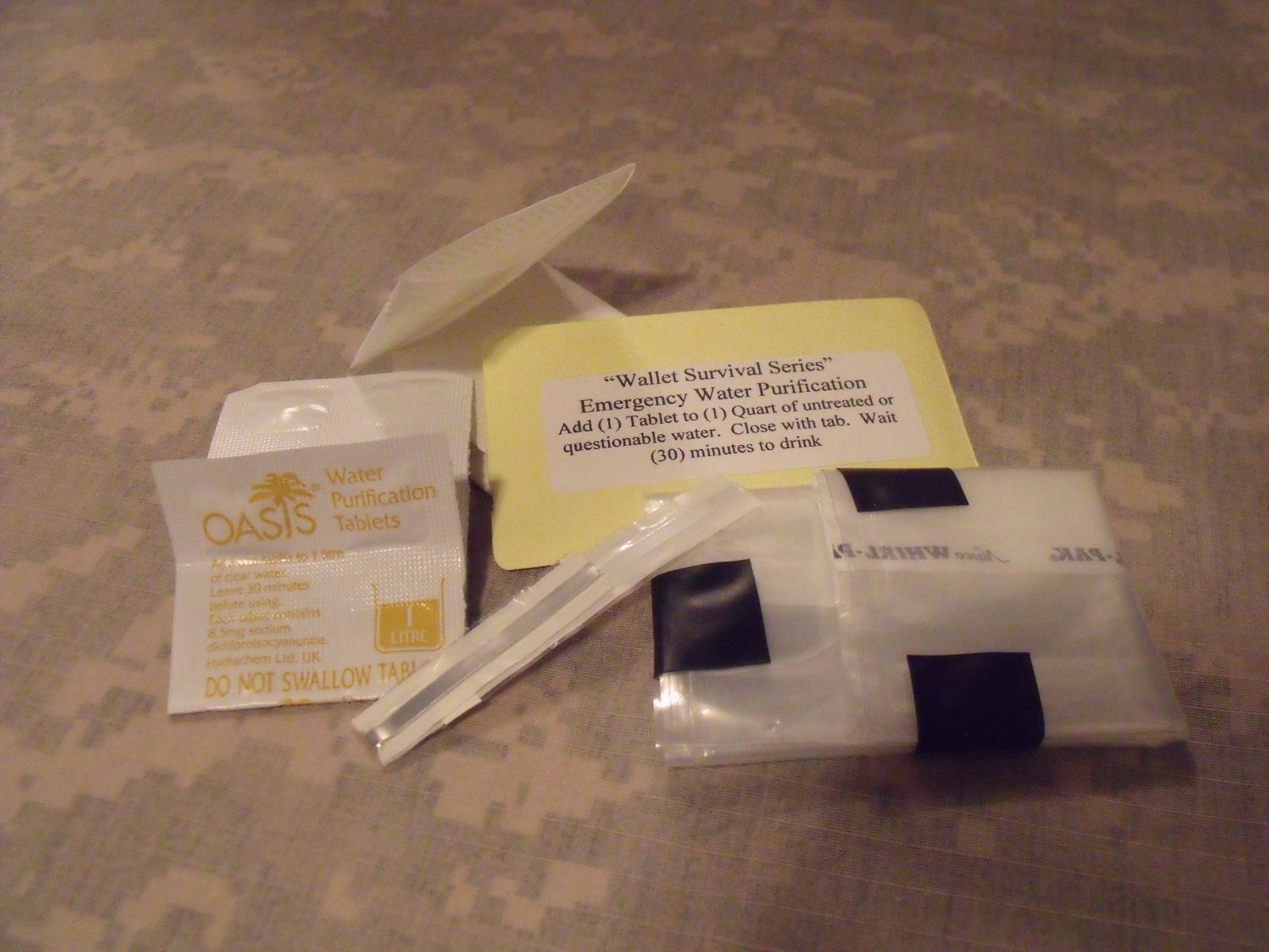 “Wallet Survival Series”: Emergency Water Purification Kit – Purify 2 1/2 Gallon