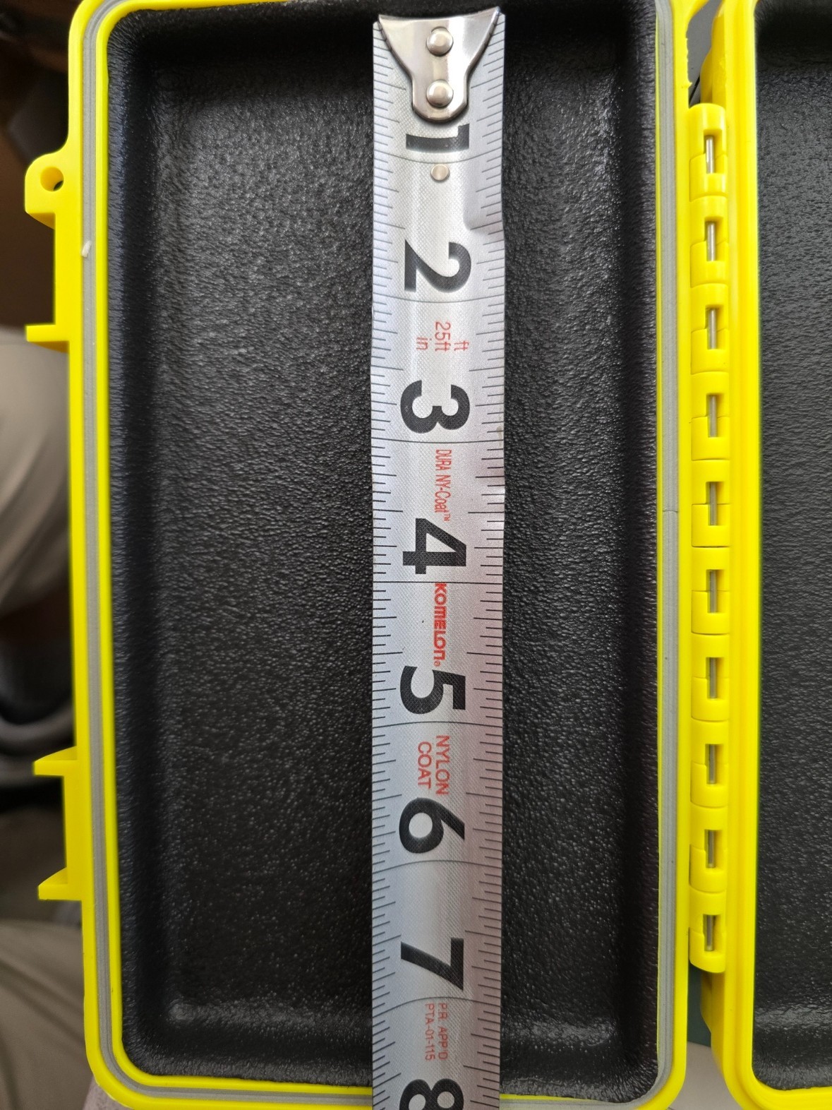 S3 Yellow Plastic Waterproof 3000 Case Model Foam Interior
