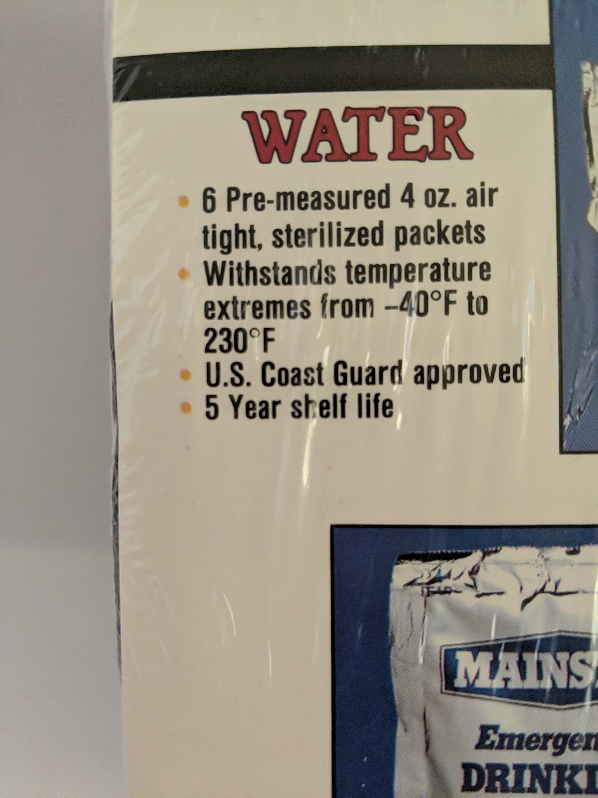 Emergency Preparedness The Ark III Food Water Survival Kit 1 Person 3 Day Sealed