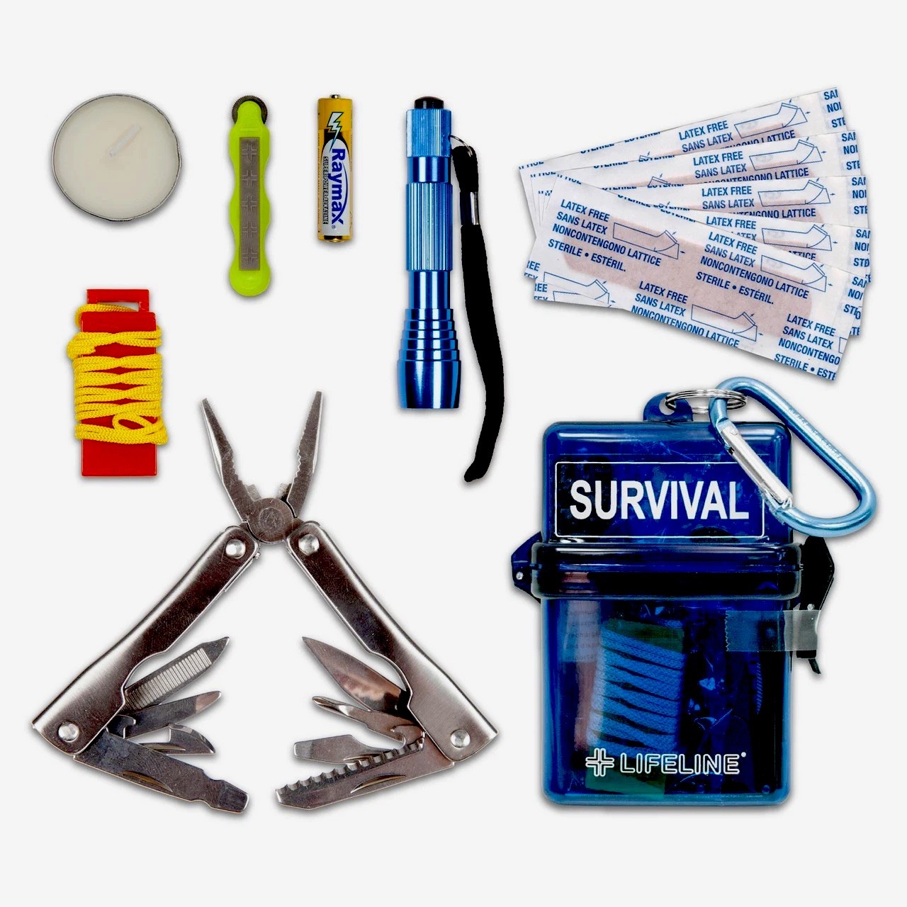 Weather Resistant Survival Kit – 13 Piece for Auto, RV, Camping, Hiking, Hunting
