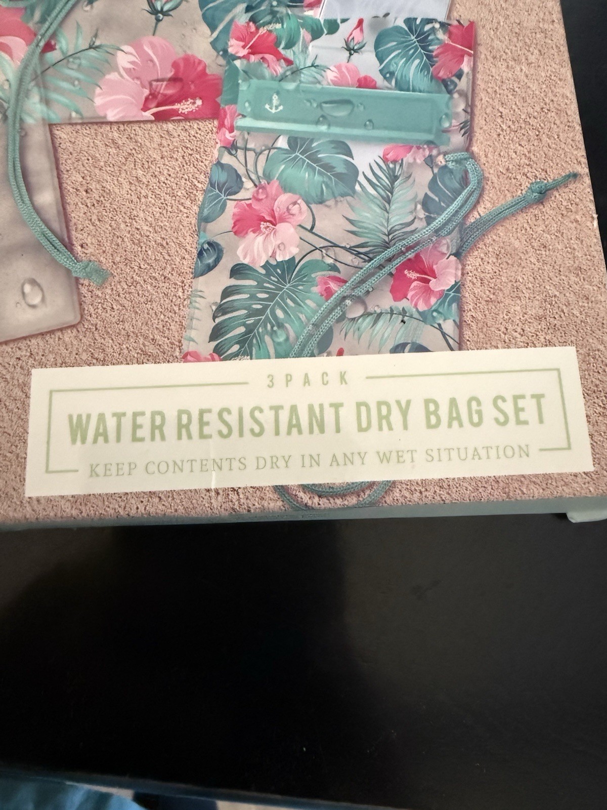 3Pc Water Resistant Bag Pouches Dry Phone Protection South Beach Hiking Floral