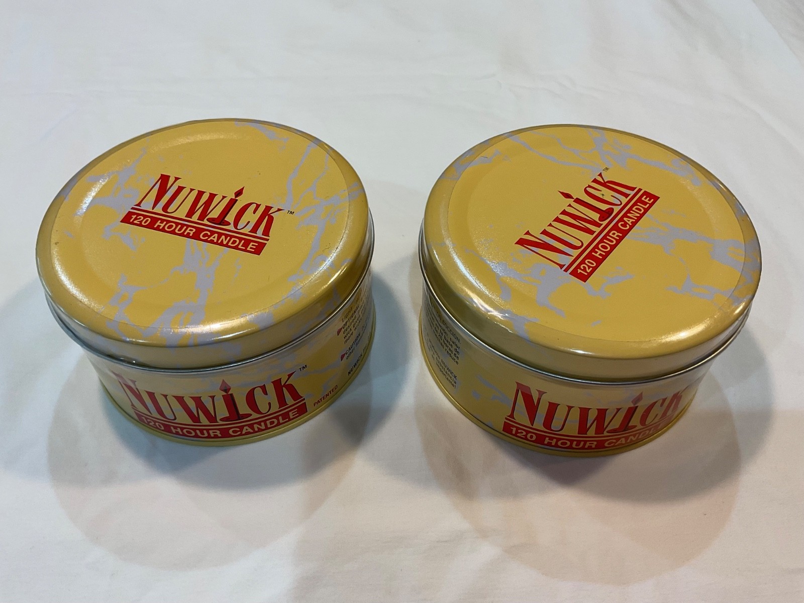 Lot of 2 – NuWick 120 Hour Emergency Candle Survival Kits in Tin, Wicks, Matches