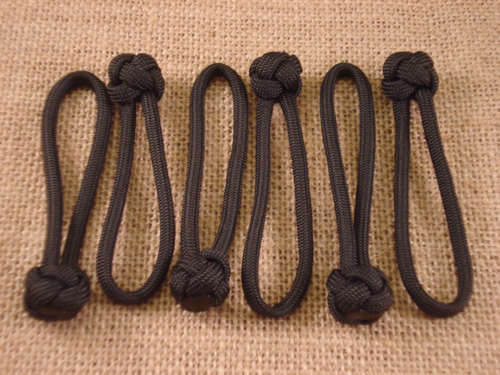 (6) 3″ Paracord Zipper Pulls