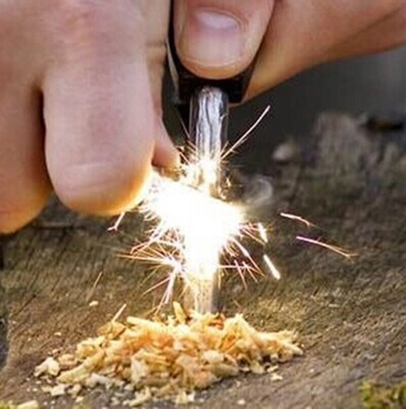 8xEmergency Fire Starting Magnesium Kit 5/16″ Ferro Rod Survival Outdoor Camping