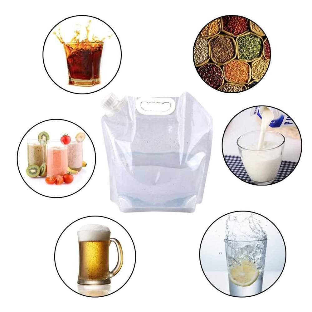 5L 10L Water & drinks Storage Folding Bag For Outdoor Camping Hiking