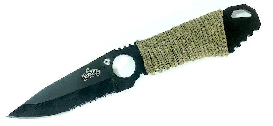 Lg Awesome Survival Knife + Fixed Bld Stainles Cool Knife + Flint Fire Striker