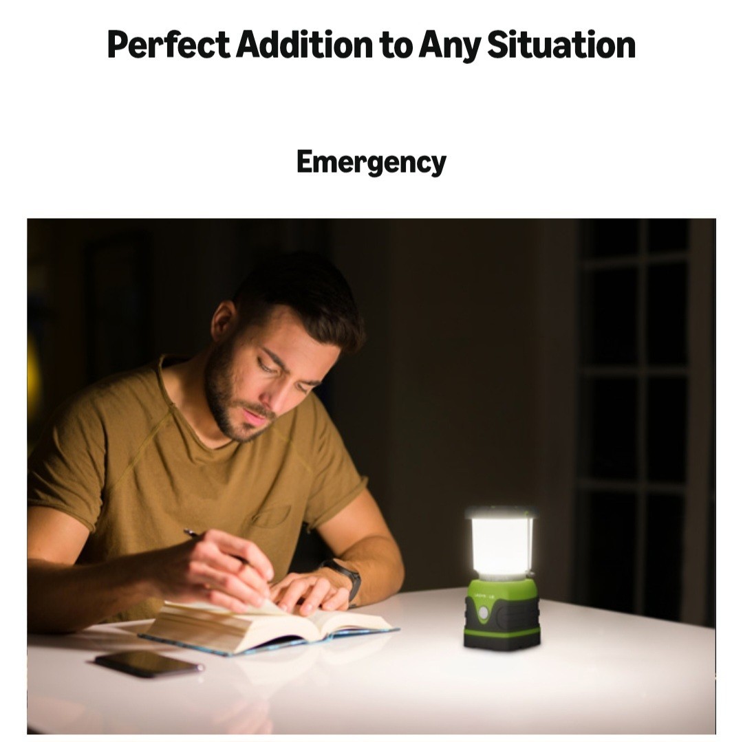 LEPRO 1000 LUMEN LED CAMPING LANTERN EMERGENCY & SURVIVAL LIGHT NEW REG BATTERIE