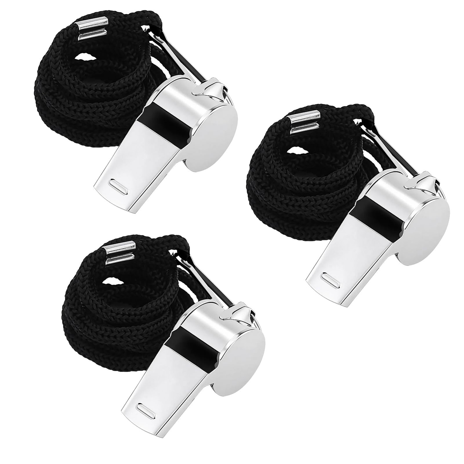 3 Piece Stainless Steel Pipe, Metal Referee Pipe, Sport Pipes with Cape…