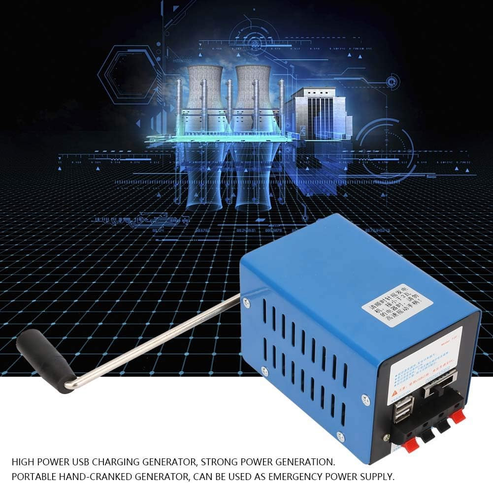Portable Hand Crank Generator, High Power 20W USB Charging Dynamo with Emergency