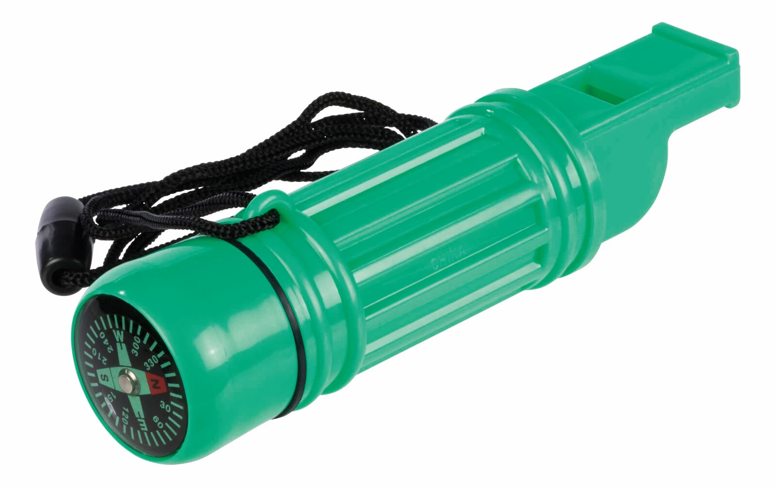 Survival Compass Match Safe Whistle Signal Mirror Flint Waterproof Storage