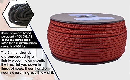 550 Paracord – 7 Strand – Color Black – 1000 Foot Spool