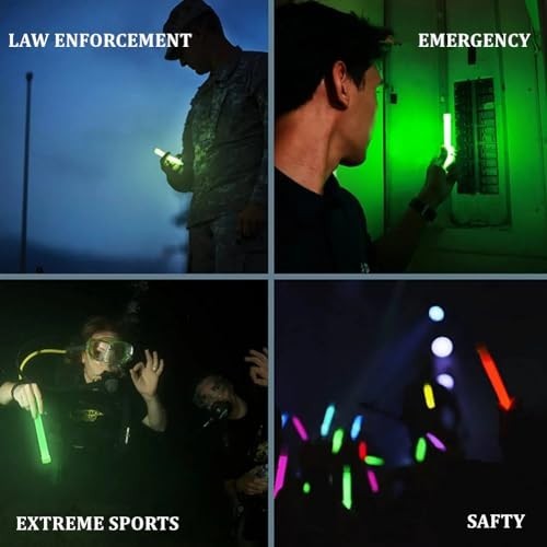 30pcs Military Grade Glow Sticks – 6” Ultra Bright Lightsticks for Hiking, Camp