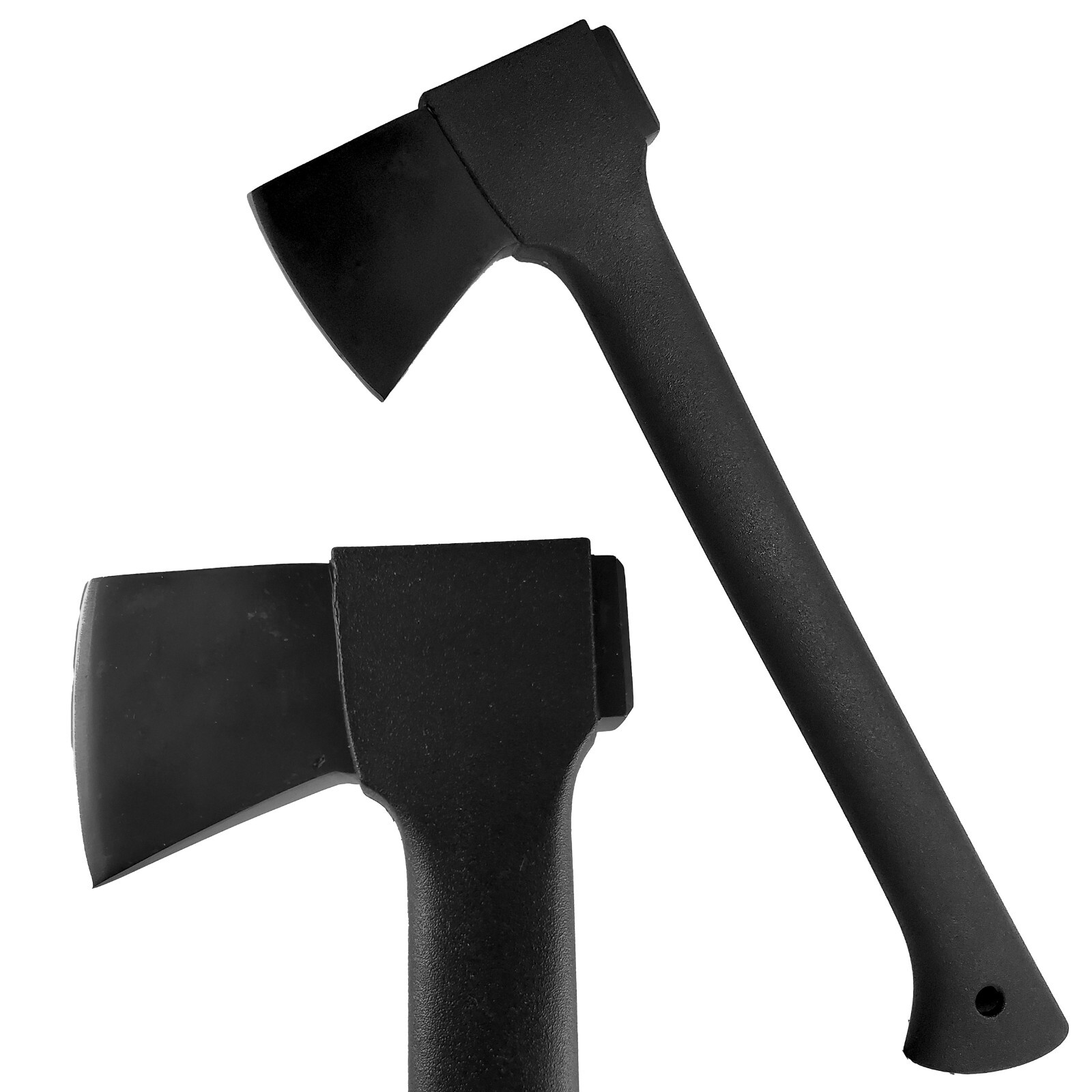 14” Stainless Steel Camping Axe for Wood Splitting with Forged Carbon Head, 20oz