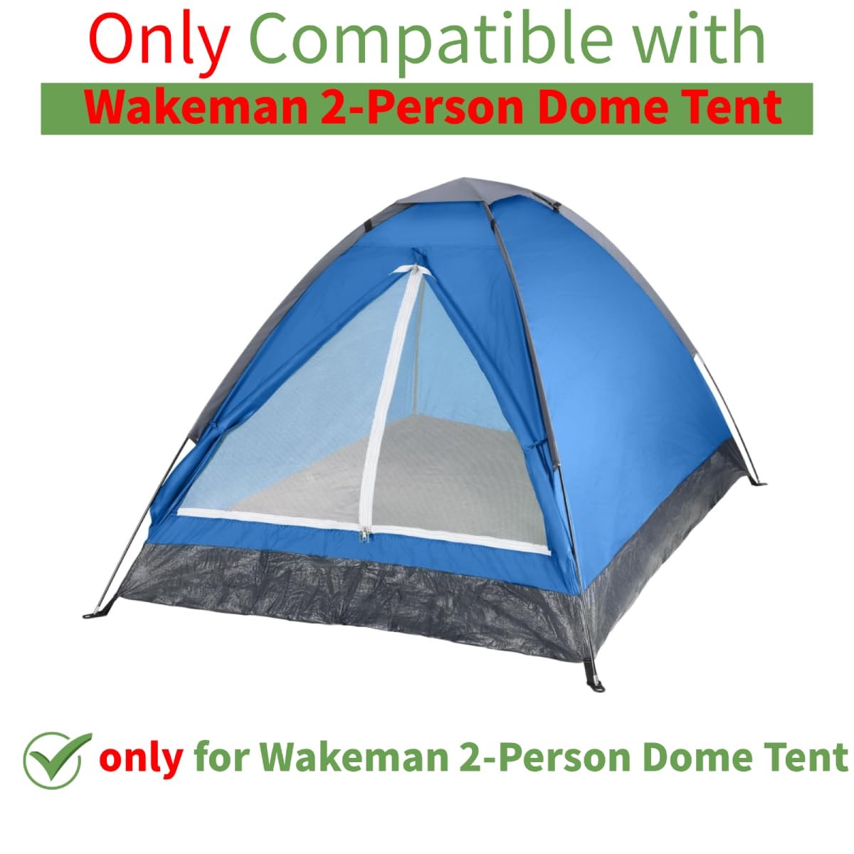 Vekclit 1PCS Tent Poles for Wakeman 2-Person Camping Tent, 169”, Black