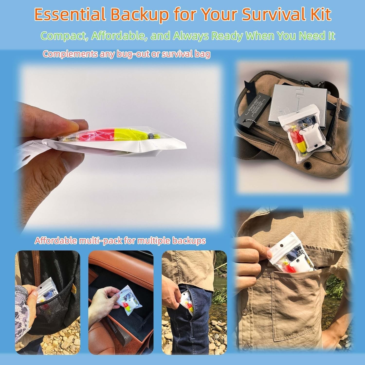 2.0 Backpacker Survival Fishing Kit, Emergency Lightweight Fishin