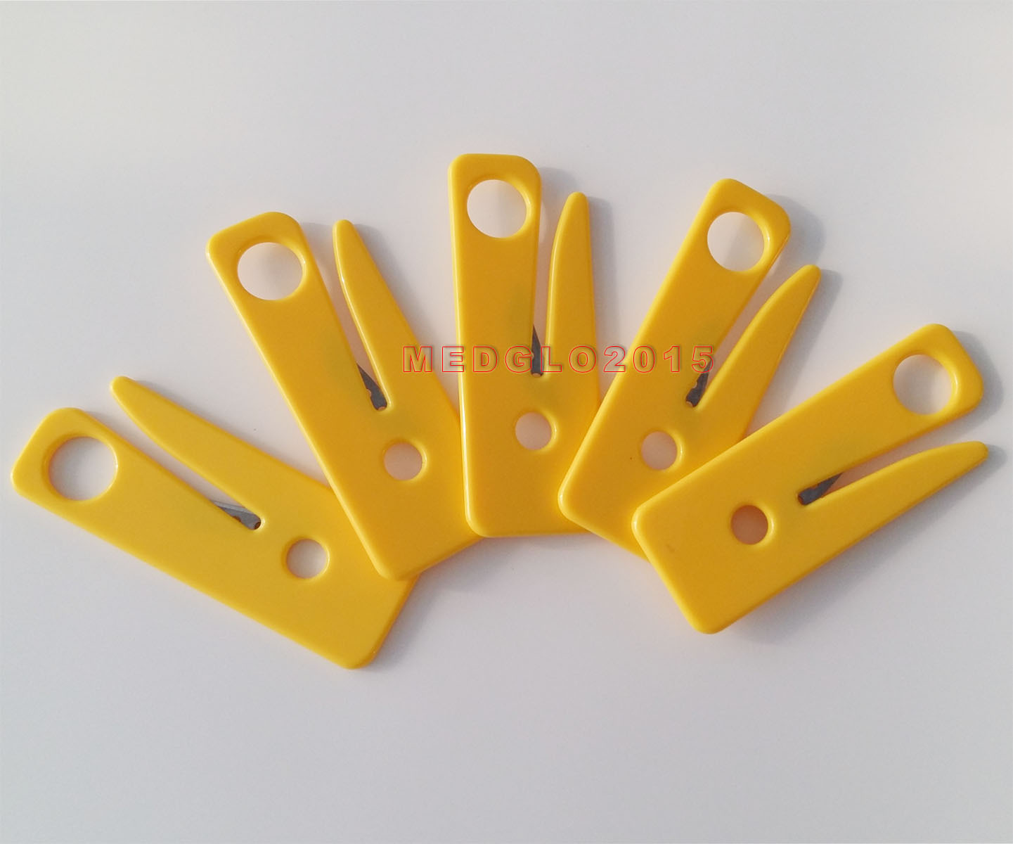 50 PCS ELYSAID SEATBELT CUTTER SEAT BELT CUTTER SAFETY KNIFE SHARP YELLOW
