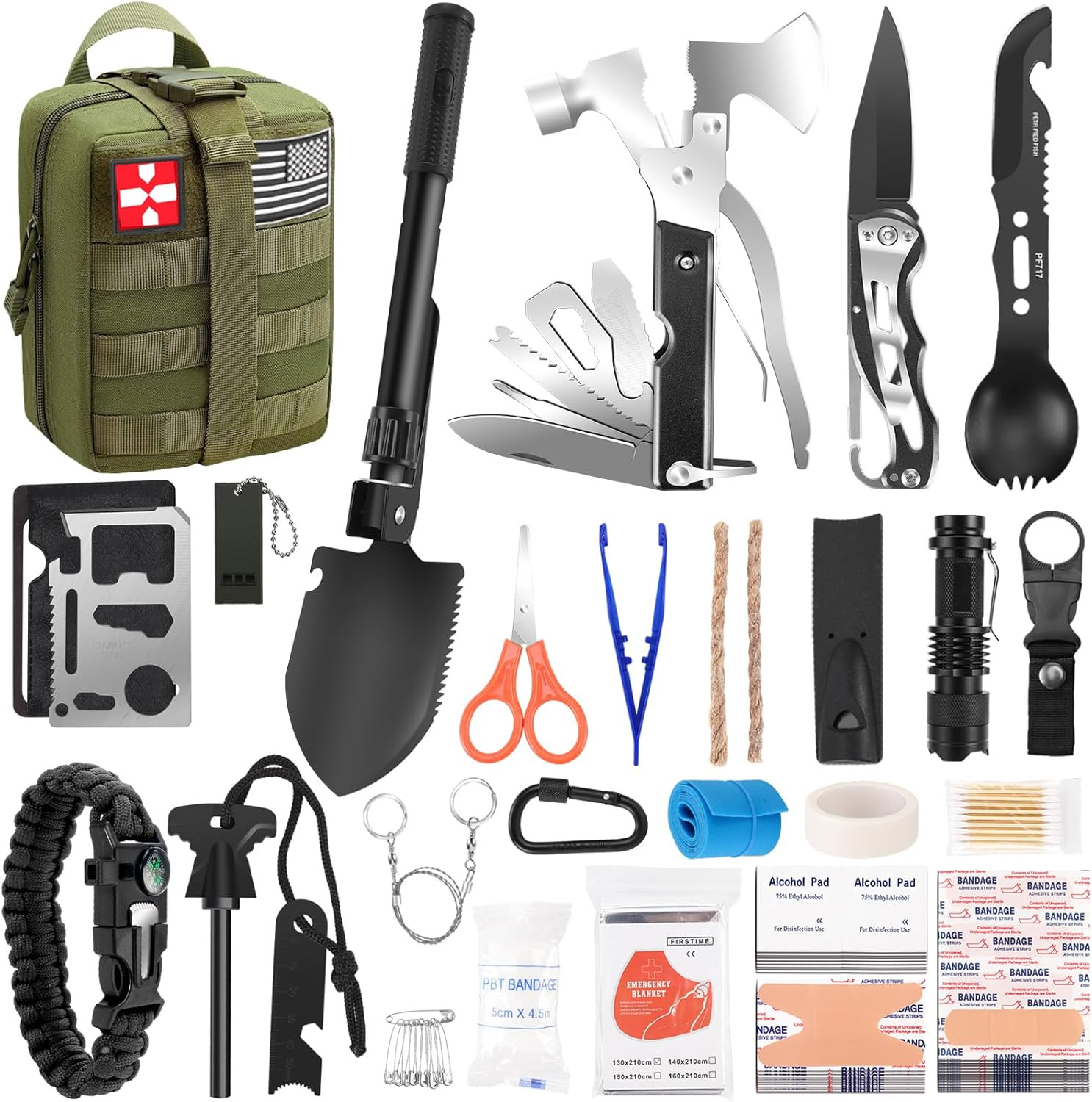 Gifts for Men Christmas Dad, Survival Kit, 150 PCS Survival Gear and Supplies Eq