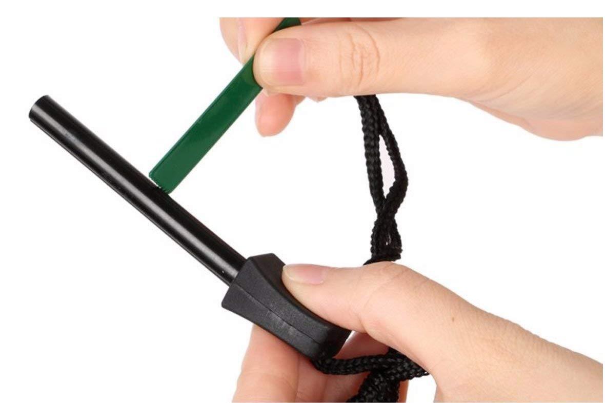 Large Survival Magnesium Flint Stone Fire Starter Emergency Kit Camping