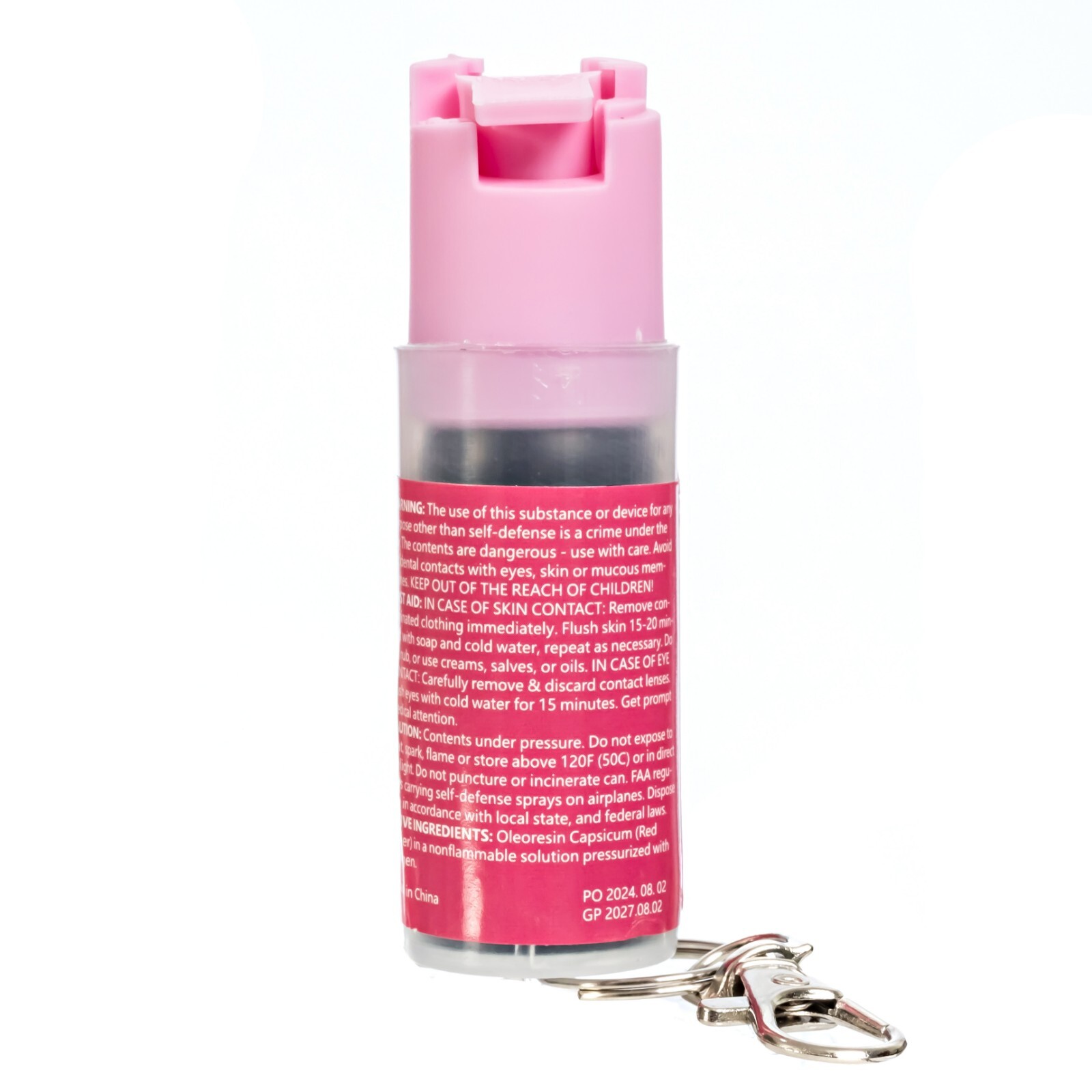2 Pack Burn Pepper Spray for Women Self Defense Security 1/2 oz Pink