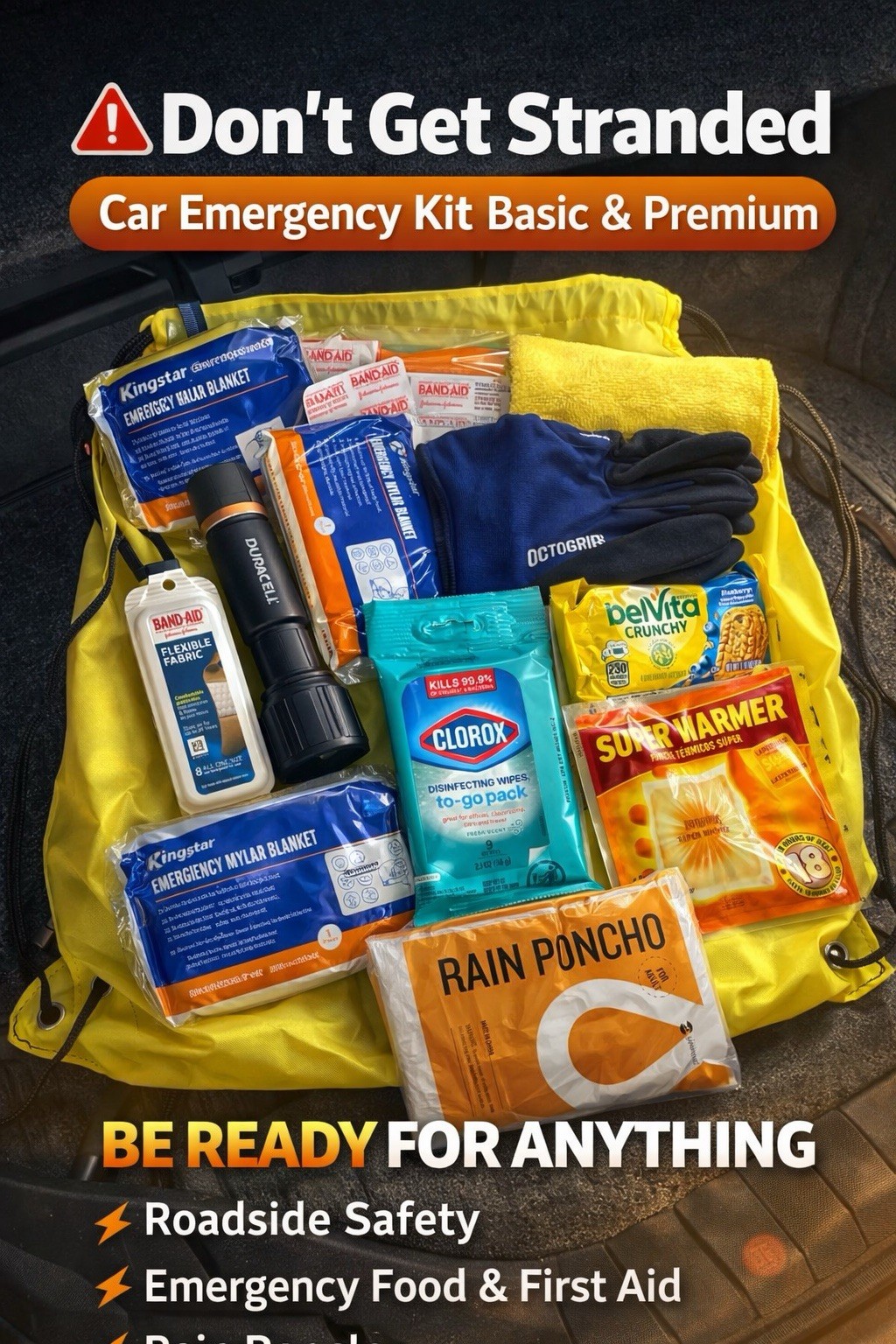 Don’t Get Stranded – Car Emergency Kit Roadside Survival Basic & Premium