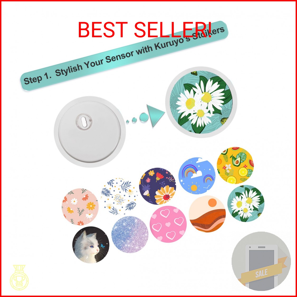 Waterproof Sensor Covers for Libre 3 & Freestyle Sticker Total 40Pack Hypoallerg