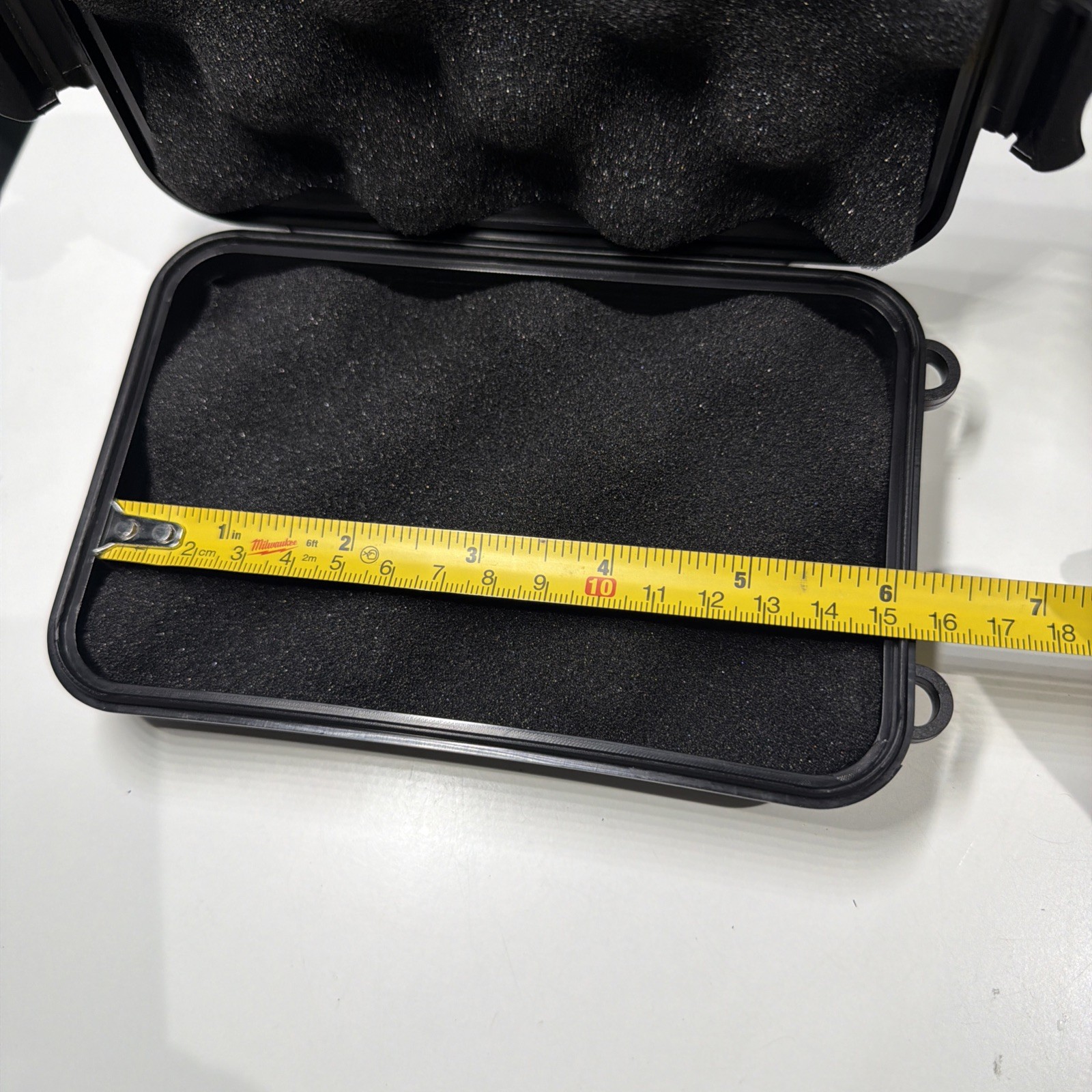 Lot Of 4 Black Plastic Portable Box With Foam Inserts 5.75 X 3.5 Internal Space
