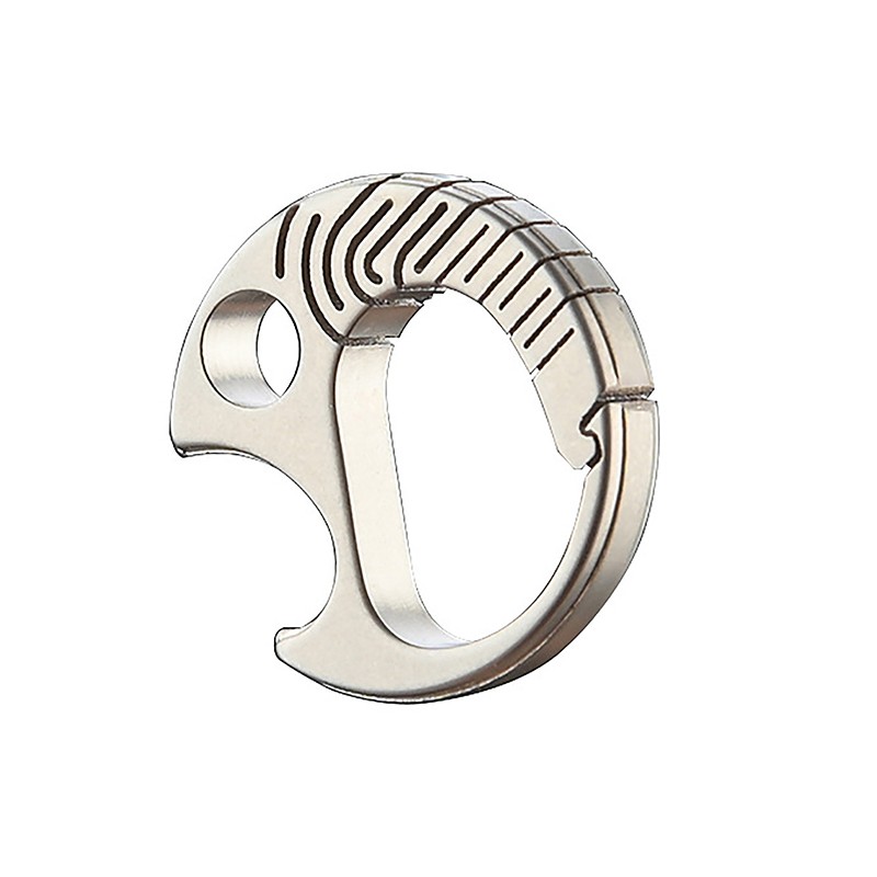 Small Buckle Titanium Alloy Mini Goldfish Clasp Keychain Bottle Opener Tool